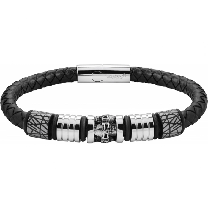 Браслет Zippo Five Charms Leather Bracelet с 5 шармами (22 см)