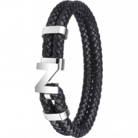 Браслет Zippo Steel Braided Leather Bracelet (20 см) купить в Чите