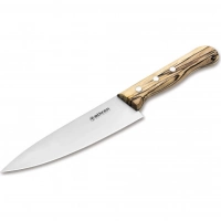 Кухонный шеф-нож Boker Tenera Chef’s Medium Ice Beech, 158 мм, сталь С75, рукоять белый бук купить в Чите