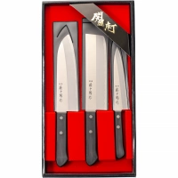 Набор из 3-х кухонных ножей Fuji Cutlery Tojiro, заточка #3000 купить в Чите