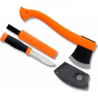 Набор Morakniv Outdoor Kit Orange, нож Morakniv 2000 нержавеющая сталь, цвет оранжевый + топор купить в Чите