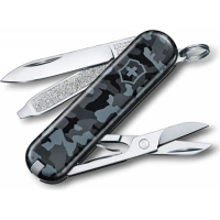 Нож перочинный Victorinox  Classic, сталь X55CrMo14, рукоять Cellidor®, синий камуфляж купить в Чите