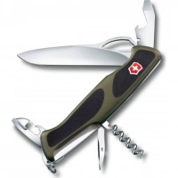 Нож перочинный Victorinox RangerGrip 61 0.9553.MC4 130мм 11 функций чёрно-зеленый купить в Чите