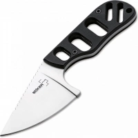 Нож с фиксированным клинком шейный Chad Los Banos Design SFB Neck, Boker Plus 02BO321, сталь 440C Satin, рукоять стеклотекстолит G10 купить в Чите