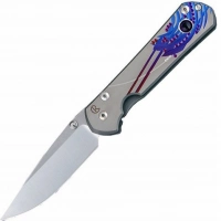 Нож складной Chris Reeve Large Sebenza 21 Ametyst Cabochon L21UN E Amethyst SS14, сталь CPM-S35VN, рукоять титан купить в Чите