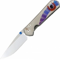 Нож складной Chris Reeve Large Sebenza 21 Unique Graphics Ametyst Cabochon, сталь CPM-S35VN, рукоять титан купить в Чите