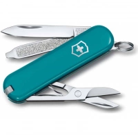 Нож Victorinox Classic SD Colors, Mountain Lake (0.6223.23G) бирюзовый, 7 функций 58мм купить в Чите