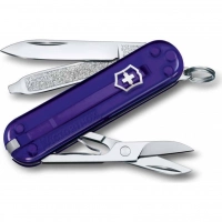 Нож Victorinox Classic SD Colors, Persian Indigo (0.6223.T29G) фиолетовый полупрозрачный, 7 функций 58мм купить в Чите