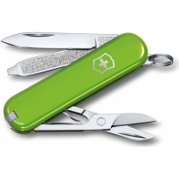 Нож Victorinox Classic SD Colors, Smashed Avocado (0.6223.43G) светло-зелёный, 7 функций 58мм купить в Чите