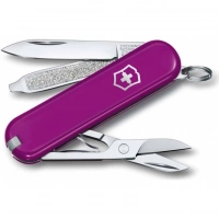 Нож Victorinox Classic SD Colors, Tasty Grape (0.6223.52G) пурпурный, 7 функций 58мм купить в Чите