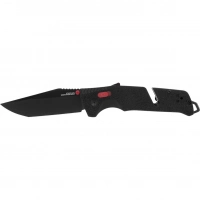 Полуавтоматический складной нож Trident Mk3 Black-Red Tanto, сталь D2, рукоять GRN купить в Чите