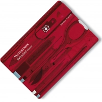 Швейцарская карта Victorinox SwissCard, сталь X45CrMoV15, рукоять ABS-Пластик, красный купить в Чите