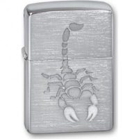 Зажигалка ZIPPO Scorpion Brushed Chrome, латунь с никеле-хром.покрыт., серебр., матов., 36х56х12 мм купить в Чите